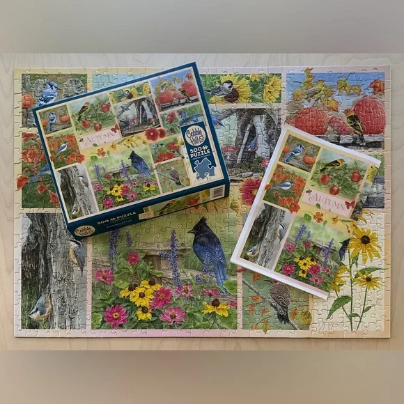 Cobble Hill “Garden Birds in Autumn” 500 piece puzzle - Picture 4 of 5